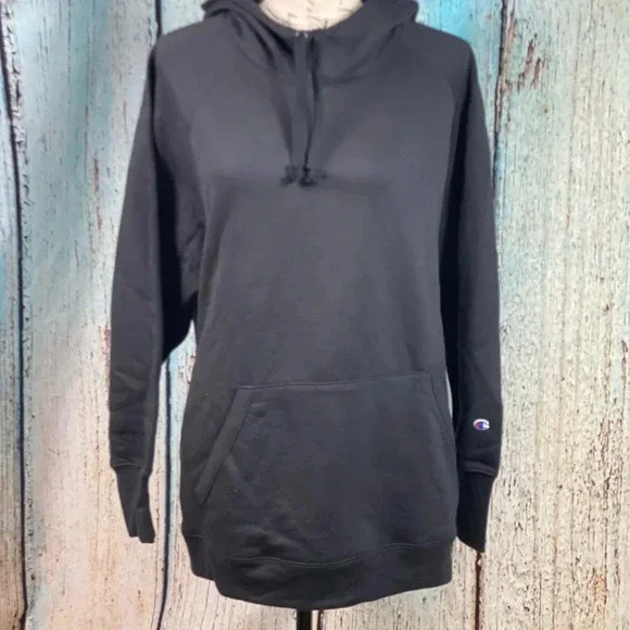 CHAMPION NWT Black Plus Size Powerblend Fleece Hoodie - Picture 9 of 12
